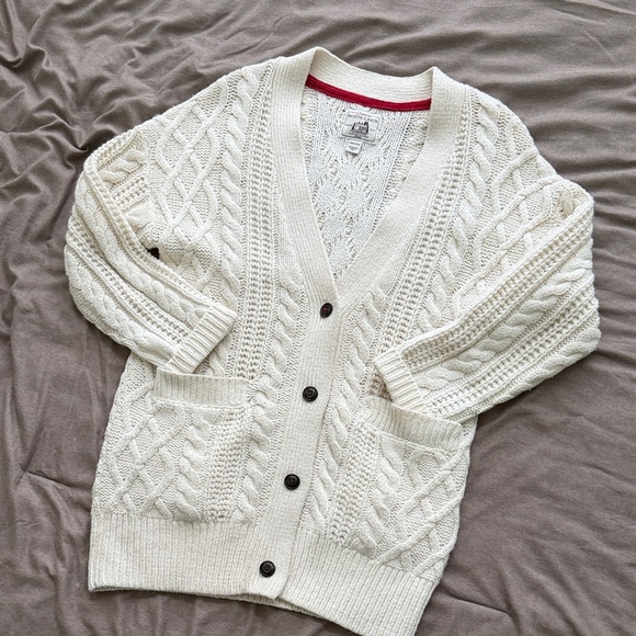 Roots Sweaters - Roots Cream Cable Knit Cardigan